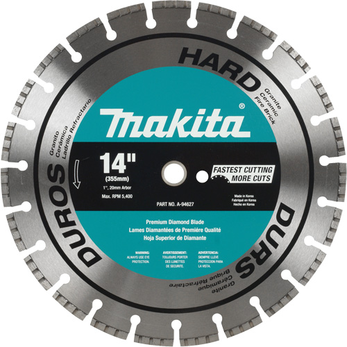 Makita A-94627 Lame de diamant segment&eacute;e pour mat&eacute;riau dur