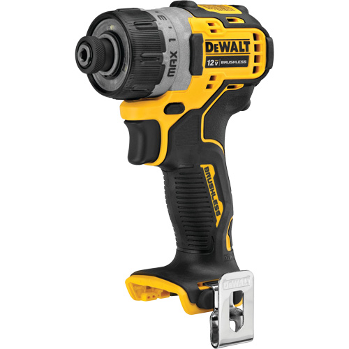 DEWALT DCF601B Tournevis &agrave; moteur sans balai Xtreme (outil seulement), 1/4", 12 V, 200 UWO couple max., Lithium-ion bloc-pile