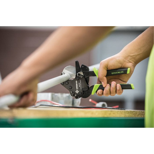 Greenlee 864QR Quick-Release Ratcheting PVC Cutter, 1-5/8" Capacity