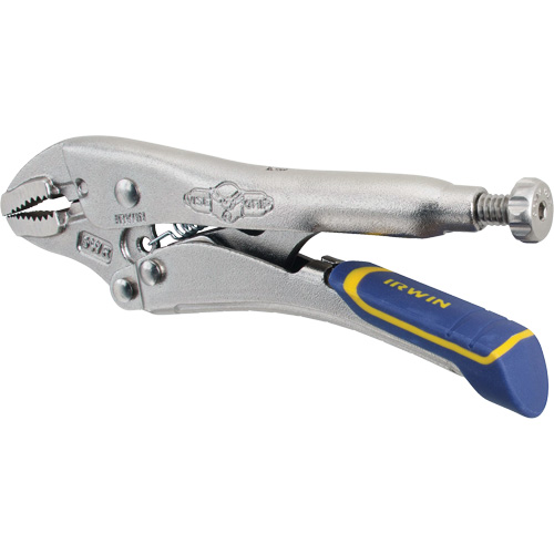 Irwin IRHT82581 Fast Release Locking Pliers with Wire Cutter, 5" Length, Curved Jaw