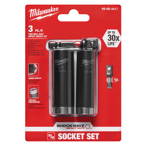 Milwaukee 49 66 4417 Shockwave Impact Duty Deep Well Socket Set 3