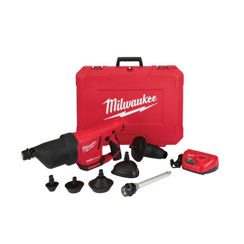 Milwaukee 2572B-21 M12 Airsnake Drain Cleaning Air Gun Kit, Electric