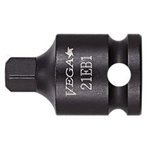 Vega 23EP1 Socket Adapter, Impact, 3/8" Drive, 1/2" Socket, 1.5" L, Pin