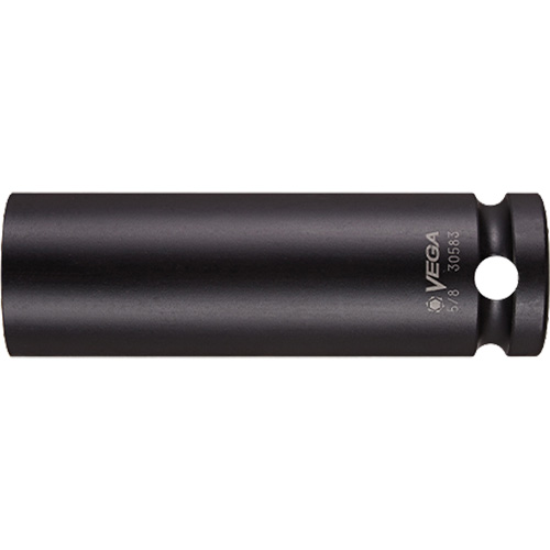 Vega 30123 Socket, Impact, 1/2", 1/2" Drive, 6 Points, Deep