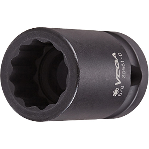 Vega 30341-D Douille, Chocs, 3/4", Prise 1/2", 12 pans