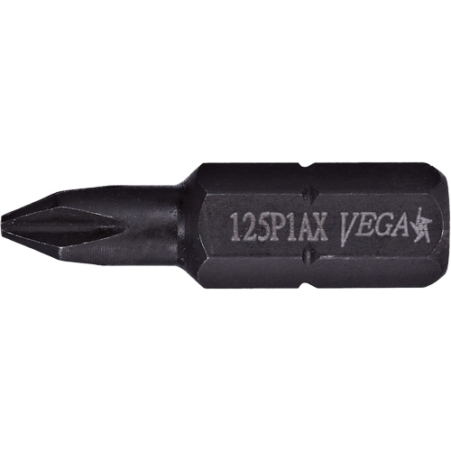 Vega 125P1AX Embout extra dur, Phillips, #1, Prise 1/4"