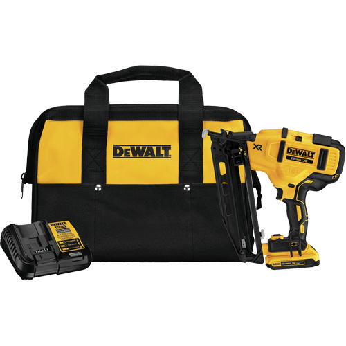 DEWALT DCN660D1 Max XR&reg; Angled Finish Nailer Kit, 20 V, Lithium-Ion