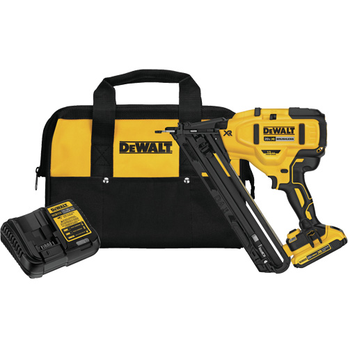 DEWALT DCN650D1 Max XR® Angled Finish Nailer Kit, 20 V, Lithium-Ion
