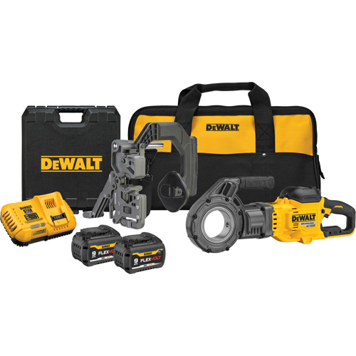 DEWALT DCE700X2 FlexVolt&reg; Max* Cordless Pipe Threader Kit, 30 RPM, 1/2" - 2" Pipe Thread