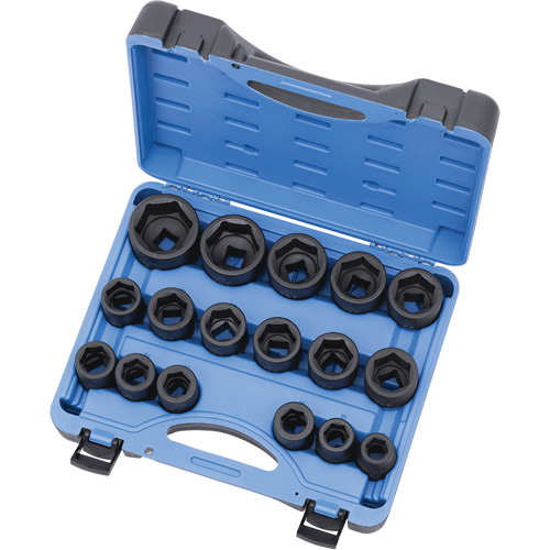 JET 610407 PS1734M Dry Socket Set, 17 Pcs, Impact, 3/4" Drive Size