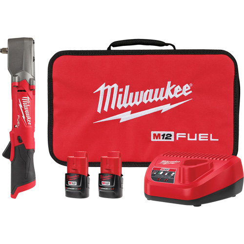 Milwaukee 2564-22 M12 Fuel Right Angle Impact Wrench Kit, 12 V, 3/8" Socket