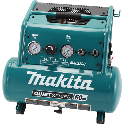 Makita MAC320Q Compresseur d'air s&eacute;rie Quiet, &eacute;lectrique, 3 gal. (3,6 gal. US), 135 PSI, 120/1 V