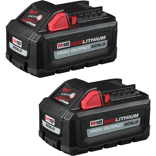 Milwaukee 48-11-1862 Blocs-piles Redlithium High Output XC6.0, Lithium-ion, 18 V, 6 Ah
