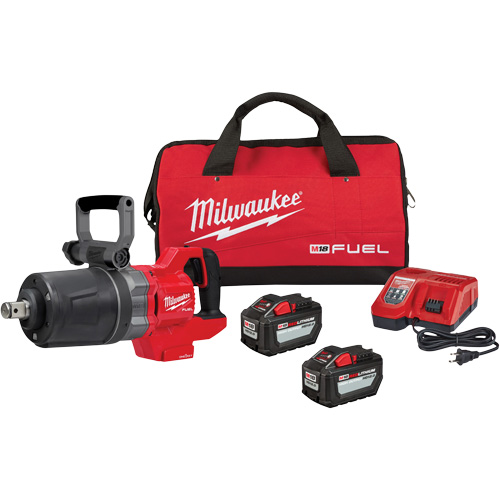 Milwaukee 2868-22HD Ensemble de cl&eacute; &agrave; chocs &agrave; poign&eacute;e en D et couple &eacute;lev&eacute; M18 Fuel One-Key, 18 V, Mandrin 1"