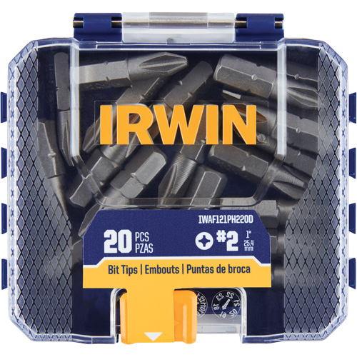 Irwin IWAF121PH220D Embouts de tournevis &agrave; ins&eacute;rer, Phillips, #2, Prise 1/4"