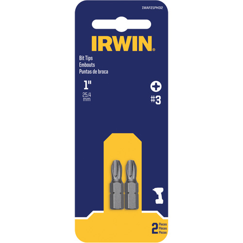 Irwin IWAF21PH32 Insert Bits, Phillips, #3, 1/4" Drive