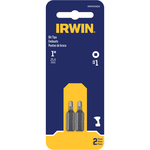 Irwin IWAF21SQ12 Insert Bits, Square, #1, 1/4" Drive