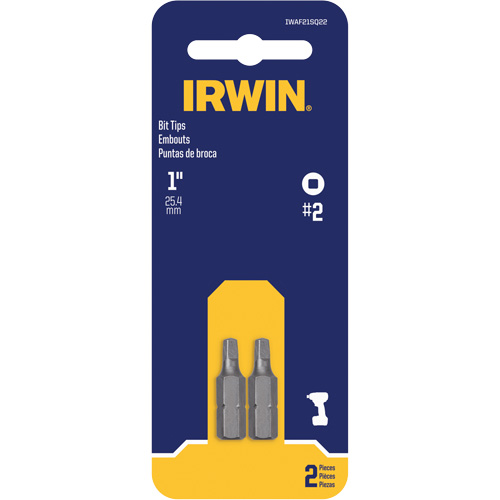 Irwin IWAF21SQ22 Insert Bits, Square, #2, 1/4" Drive