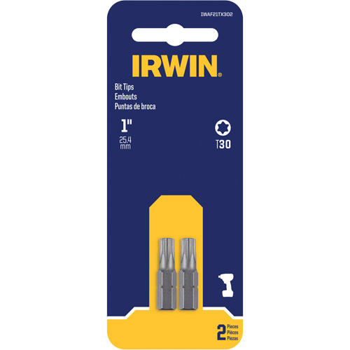 Irwin IWAF21TX302 Insert Bits, Torx, T-30, 1/4" Drive