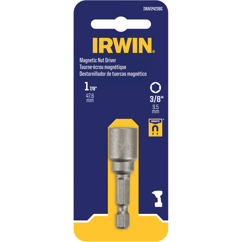 Irwin IWAF24238G Tourne-&eacute;crou, Embout 3/8", Prise 1/4", 1-7/8" lo, Magn&eacute;tique