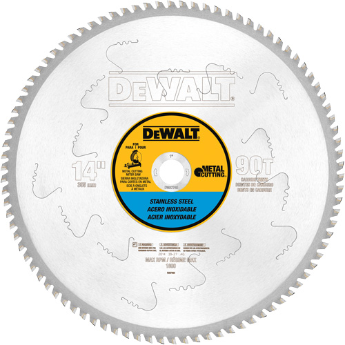DEWALT DWA7749 Stainless Steel Cutting Saw Blade, 14", 90 Teeth, Metal Use