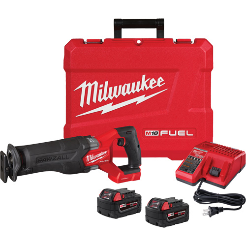 Milwaukee 2822-22 M18 Fuel Sawzall&reg; Reciprocating Saw Kit, 18 V, Lithium-Ion Battery, 3000 SPM