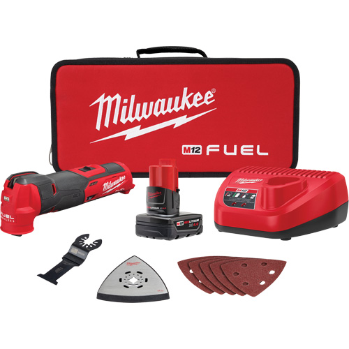 Milwaukee 2526-21XC M12 Fuel Oscillating Multi-Tool Kit, 12 V, Lithium-Ion
