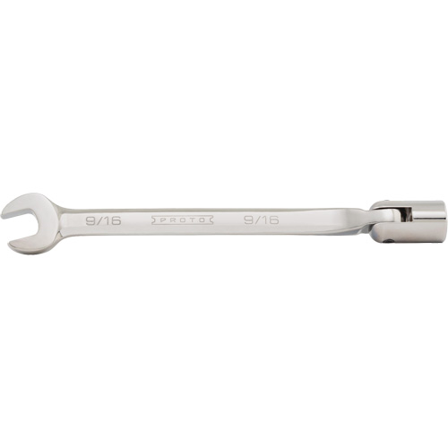 Proto J1270-18A Cl&eacute; mixte &agrave; t&ecirc;te flexible, 12 pans, 3/8", Fini Satin