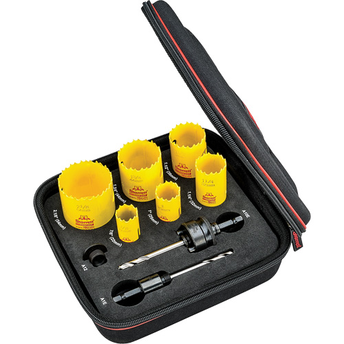 Starrett KDC06034-N Ensemble de scies-cloche &agrave; coupe profonde, 9 morcea