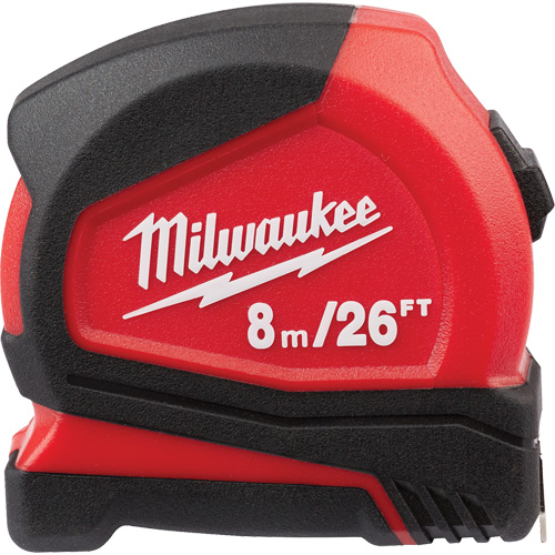 Milwaukee 48-22-6626 Ruban à mesurer compact, 25 mm x 26'/8 m