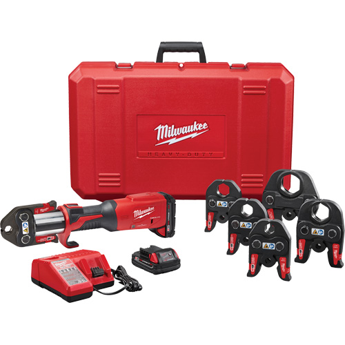 Milwaukee 2922-22 Ensemble d'outil de sertissage M18 Force Logic avec One-Key et m&acirc;choires CTS, 1/2" - 2", Motoris&eacute;