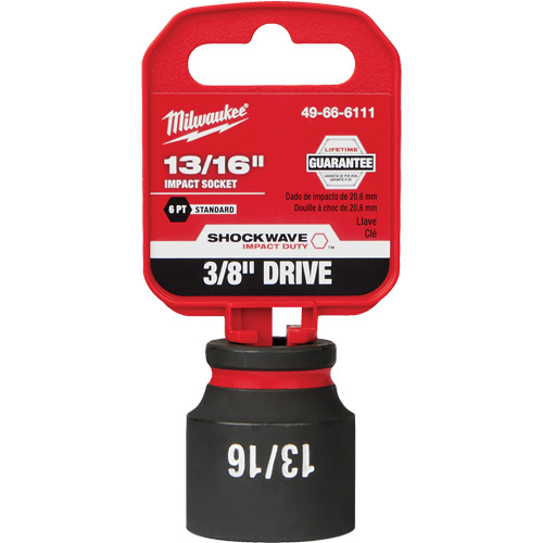 Milwaukee 49-66-6111 Douille Shockwave Impact Duty, Puissance, 13/16", Prise 3/8", 6 pans