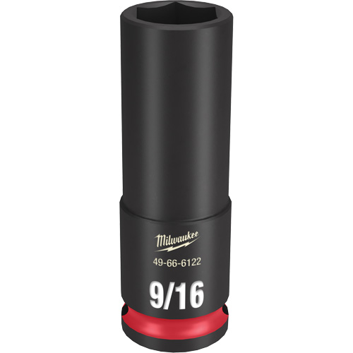 Milwaukee 49-66-6122 Shockwave Impact Duty Socket, Power, 9/16", 3/8" Drive, 6 Points, Deep