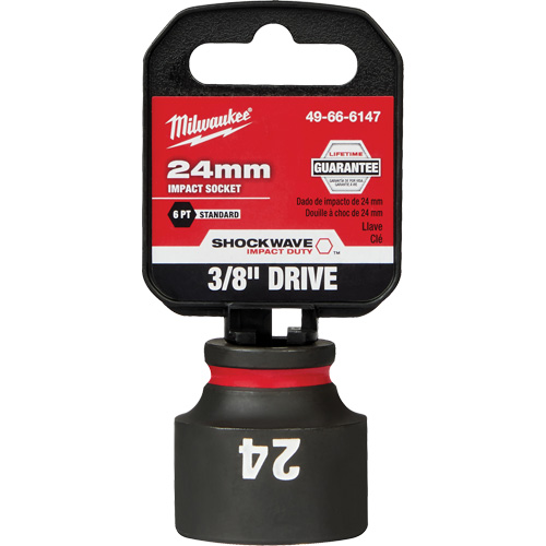 Milwaukee 49-66-6147 Douille Shockwave Impact Duty, Puissance, 24 mm, Prise 3/8", 6 pans