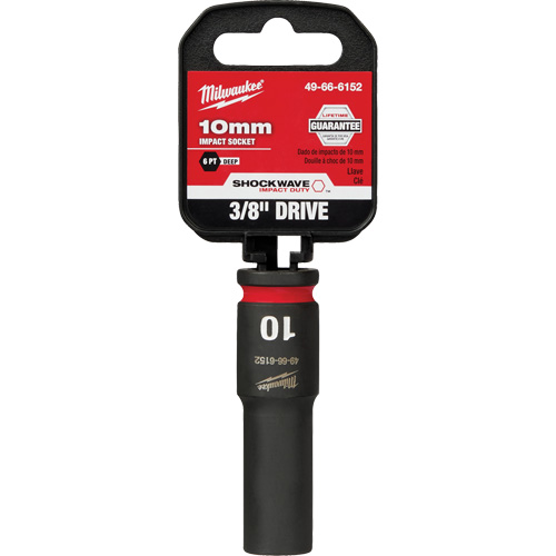 Milwaukee 49-66-6152 Douille Shockwave Impact Duty, Puissance, 1 mm, Prise 3/8", 6 pans, Profond