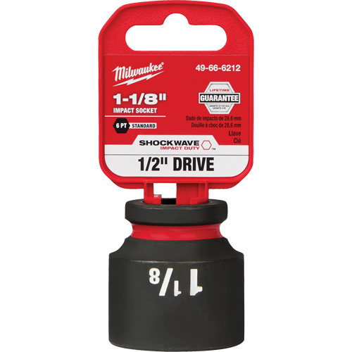 Milwaukee 49-66-6212 Douille Shockwave Impact Duty, Puissance, 1-1/8", Prise 1/2", 6 pans
