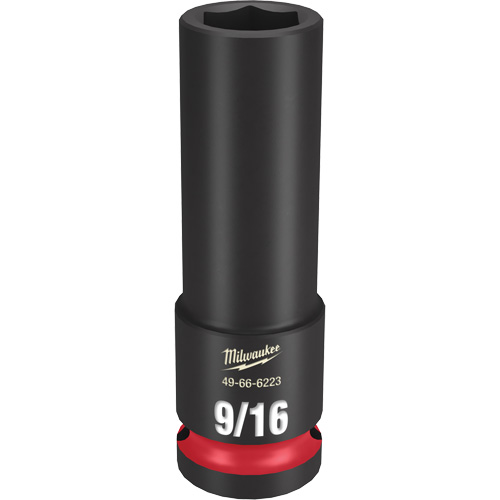 Milwaukee 49-66-6223 Shockwave Impact Duty Socket, Power, 9/16", 1/2" Drive, 6 Points, Deep