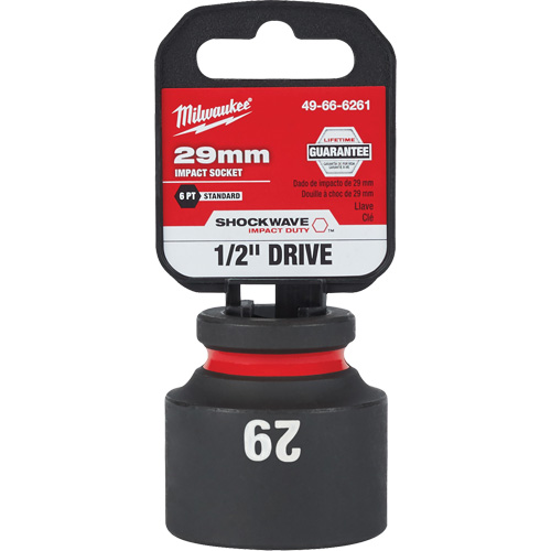 Milwaukee 49-66-6261 Douille Shockwave Impact Duty, Puissance, 29 mm, Prise 1/2", 6 pans