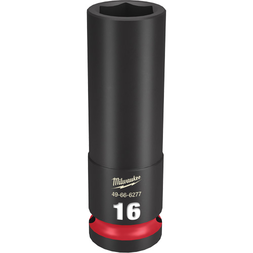 Milwaukee 49-66-6277 Shockwave Impact Duty Socket, Power, 16 mm, 1/2" Drive, 6 Points, Deep
