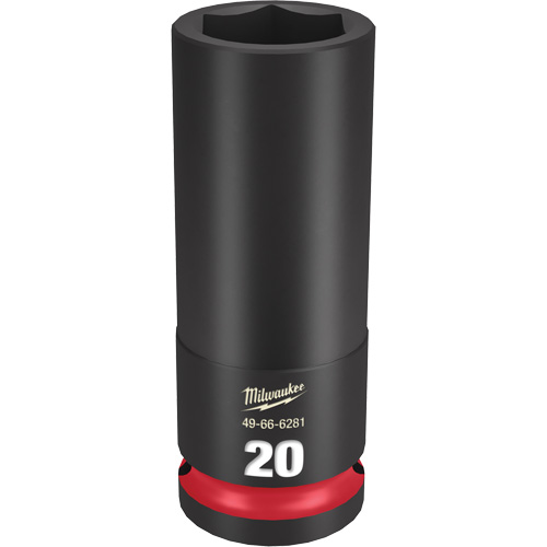 Milwaukee 49-66-6281 Shockwave Impact Duty Socket, Power, 2 mm, 1/2" Drive, 6 Points, Deep