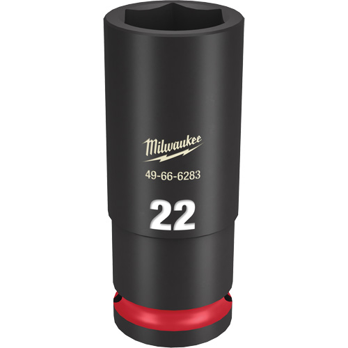 Milwaukee 49-66-6283 Douille Shockwave Impact Duty, Puissance, 22 mm, Prise 1/2", 6 pans, Profond