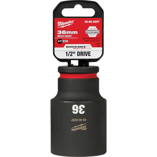 Milwaukee 49-66-6297 Douille Shockwave Impact Duty, Puissance, 36 mm, Prise 1/2", 6 pans, Profond