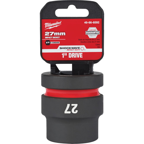 Milwaukee 49-66-6592 Douille Shockwave Impact Duty, Puissance, 27 mm, Prise 1", 6 pans
