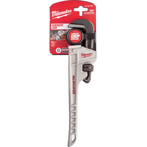 Milwaukee 48-22-7210 Pipe Wrench, 1-1/2" Jaw Capacity, 10" Long, Ergonomic Handle