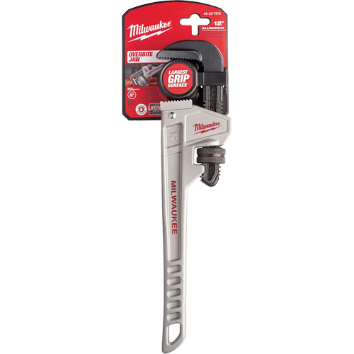 Milwaukee 48-22-7212 Cl&eacute; &agrave; tuyau, Cap des m&acirc;choires 2", Longueur 12", Prise Ergonomique