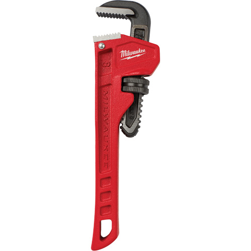 Milwaukee 48-22-7108 Pipe Wrench, 1" Jaw Capacity, 8" Long, Powder Coated Finish