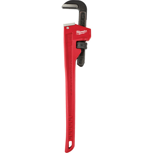 Milwaukee 48-22-7124 Cl&eacute; &agrave; tuyau, Cap des m&acirc;choires 3", Longueur 24", Fini Rev&ecirc;tement en poudre, Prise Ergonomique