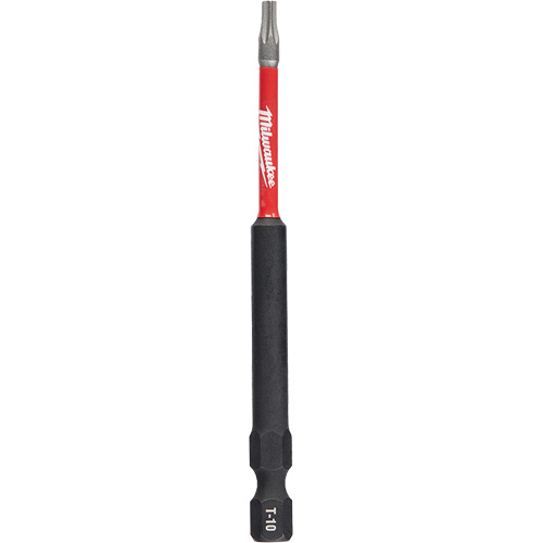 Milwaukee 48-32-4676 Shockwave Impact Duty Screwdriver Bit, Torx, T-10 Tip, 1/4" Drive Size, 3-1/2" Length