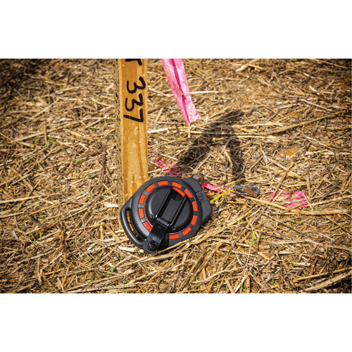 Lufkin By Crescent ST100-07 Steel Construction Long Tape Measure, 3/8" x 100', 1/8"/1 mm Graduations