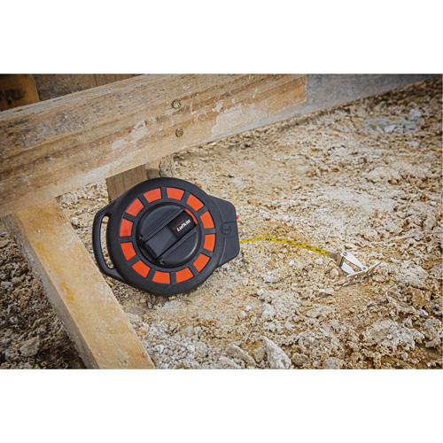 Lufkin By Crescent ST100-07 Steel Construction Long Tape Measure, 3/8" x 100', 1/8"/1 mm Graduations